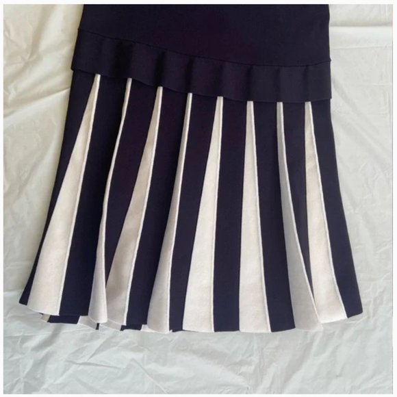 Ted Baker Hethia Pleat Knit Dress navy white size 1 *PLEASE READ* - Picture 8 of 16